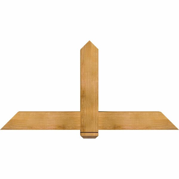 Ekena Millwork Eugene Rough Sawn Timber Gable Bracket, Western Red Cedar, 60"W x 30"H x 6"D x 6"F, 12/12 Pitch GBW060X30X0606EUG00RWR - main